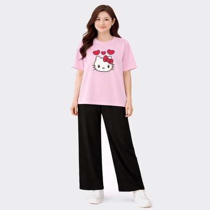 Buy Kitty Printed 2 Piece Women Night Suit Pajama Online Pakistan COD - MK Garments