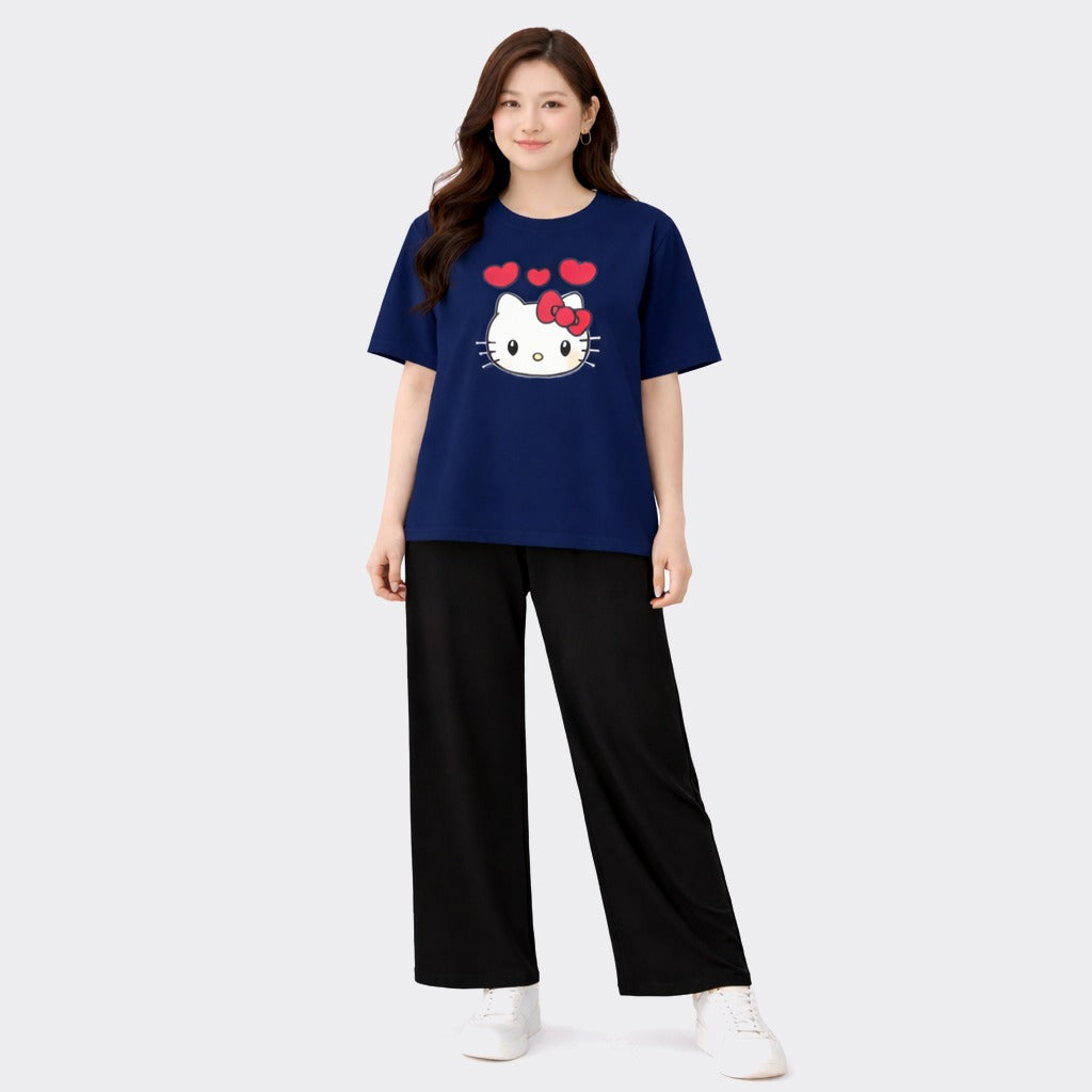 Buy Kitty Printed 2 Piece Women Night Suit Pajama Online Pakistan COD - MK Garments