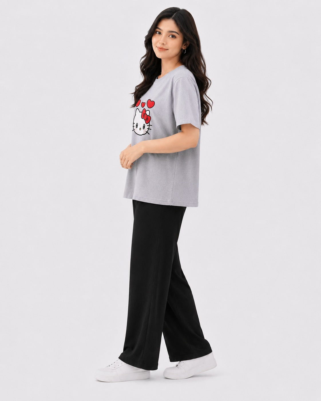 Buy Kitty Printed 2 Piece Women Night Suit Pajama Online Pakistan COD - MK Garments