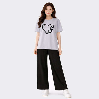 Buy Butterfly Heart PJ Set Women Nightwear Online Pakistan COD - MK Garments