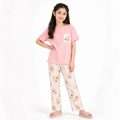 Floral Printed 2 Piece Pj Set For Kids
