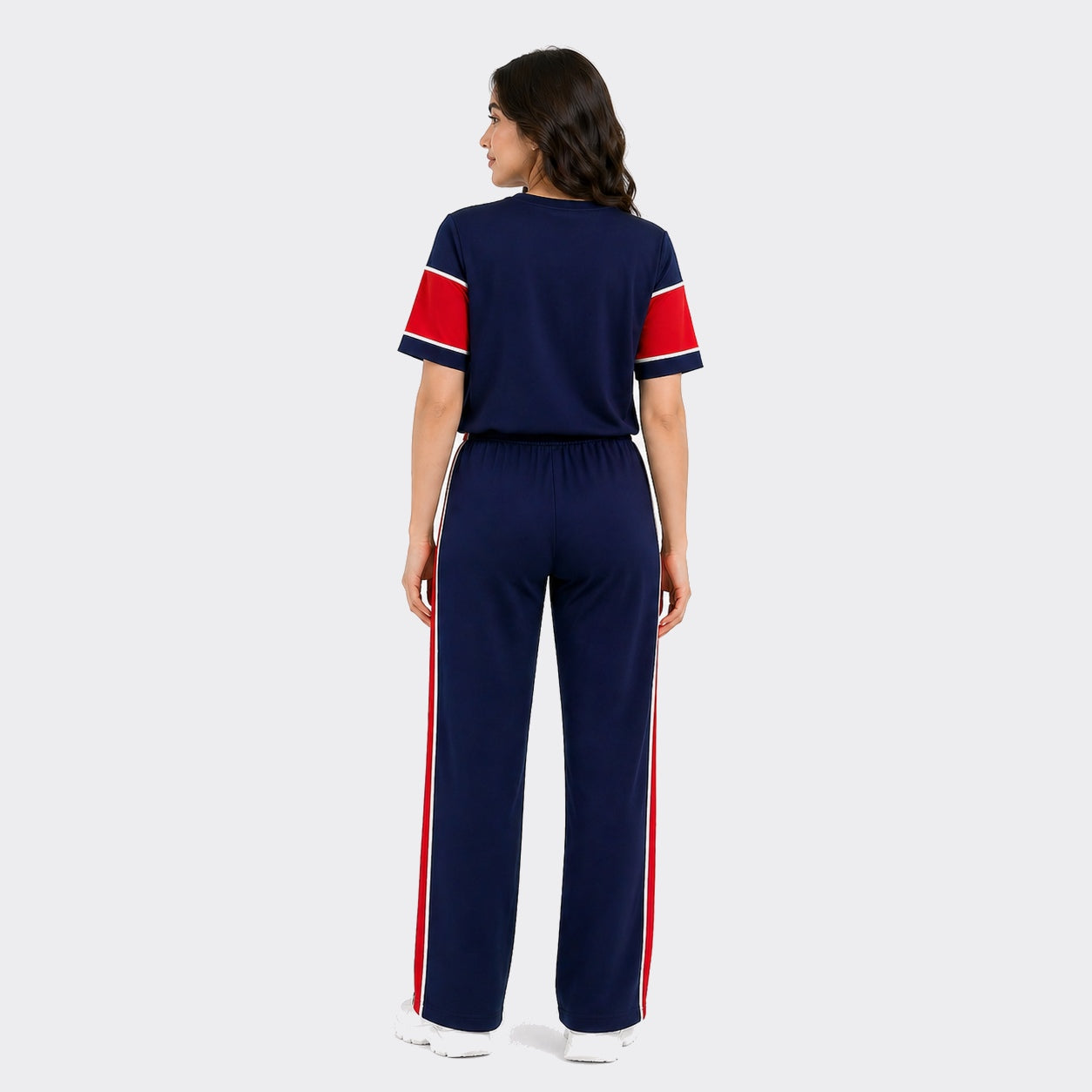 Buy Women Panel Tee Straight Trouser Tracksuit Set Online Pakistan COD - MK Garments