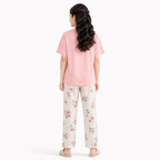 Floral Printed 2 Piece Pj Set For Kids