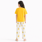 Floral Printed 2 Piece Pj Set For Kids