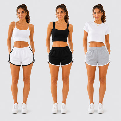 MK Garments - Pack Of 3 White Strip Shorts Soft Fabric