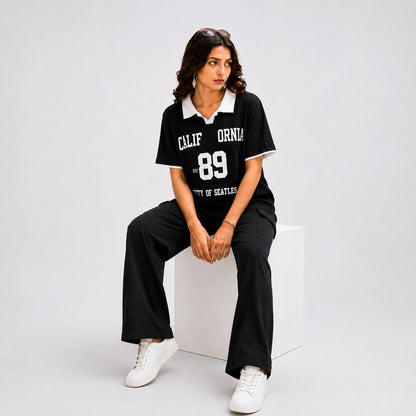 California 2 Piece Set – T-Shirt & Wide Leg Trouser