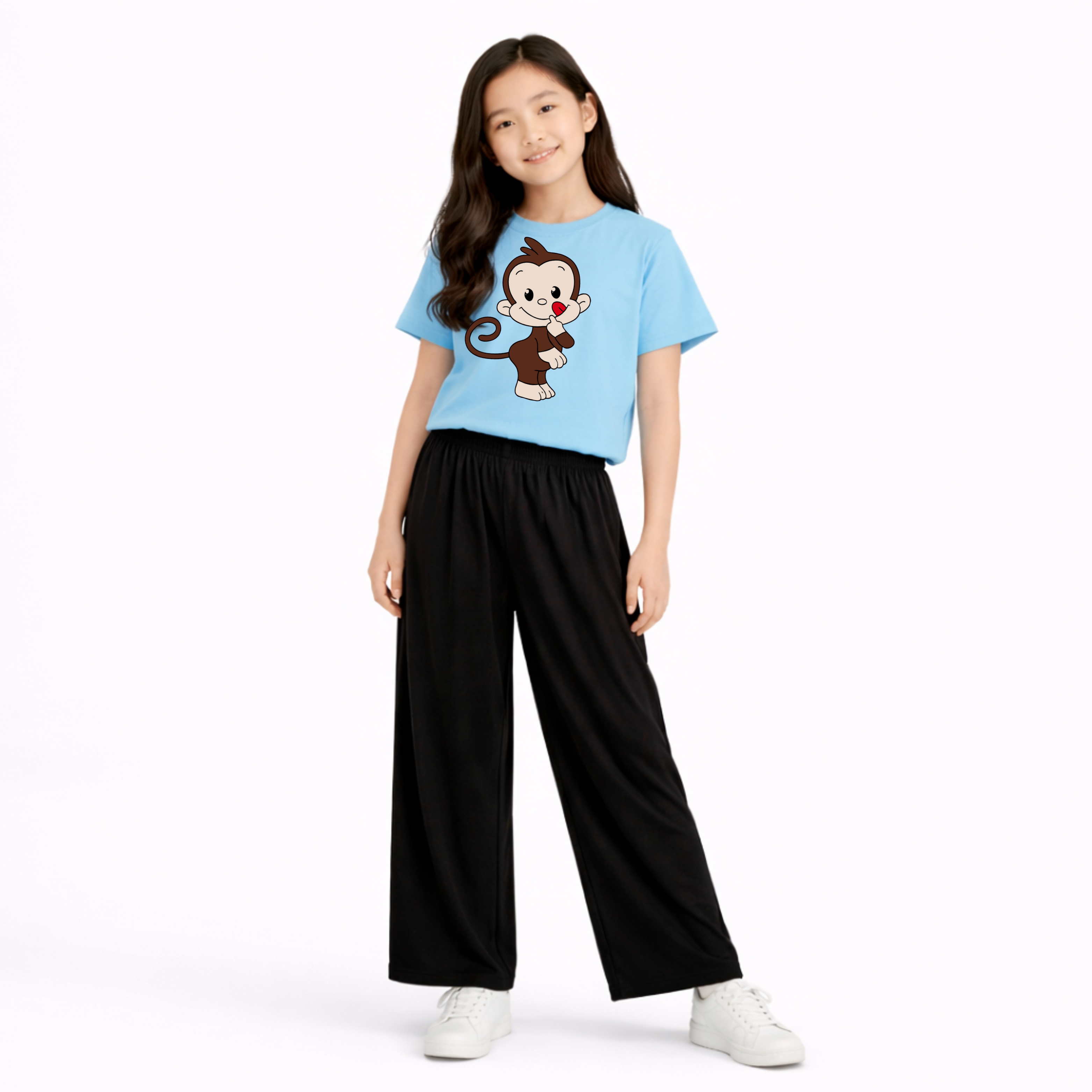 Kids Summer Monkey Printed 2 Piece Set Soft Jersey Fabric