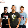 Pack Of 3 Printed  Half Sleeves T Shirts For Men's