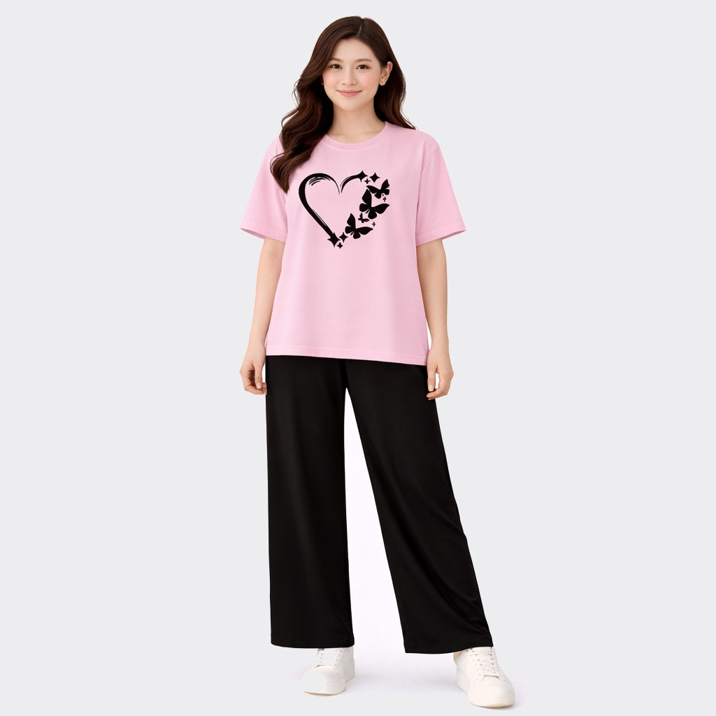 Buy Butterfly Heart PJ Set Women Nightwear Online Pakistan COD - MK Garments