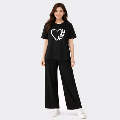 Buy Butterfly Heart PJ Set Women Nightwear Online Pakistan COD - MK Garments