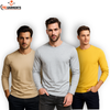 Pack Of 3 Plain Colors Full Sleeves Casual Wear T Shirt