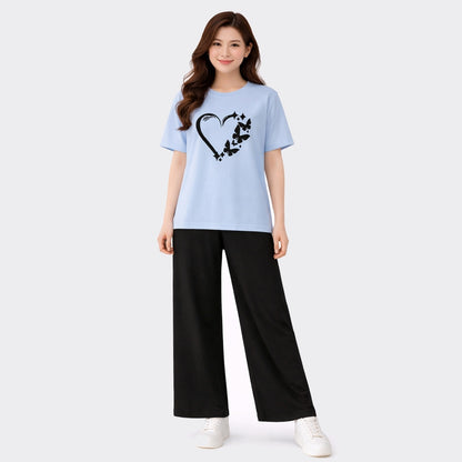 Buy Butterfly Heart PJ Set Women Nightwear Online Pakistan COD - MK Garments