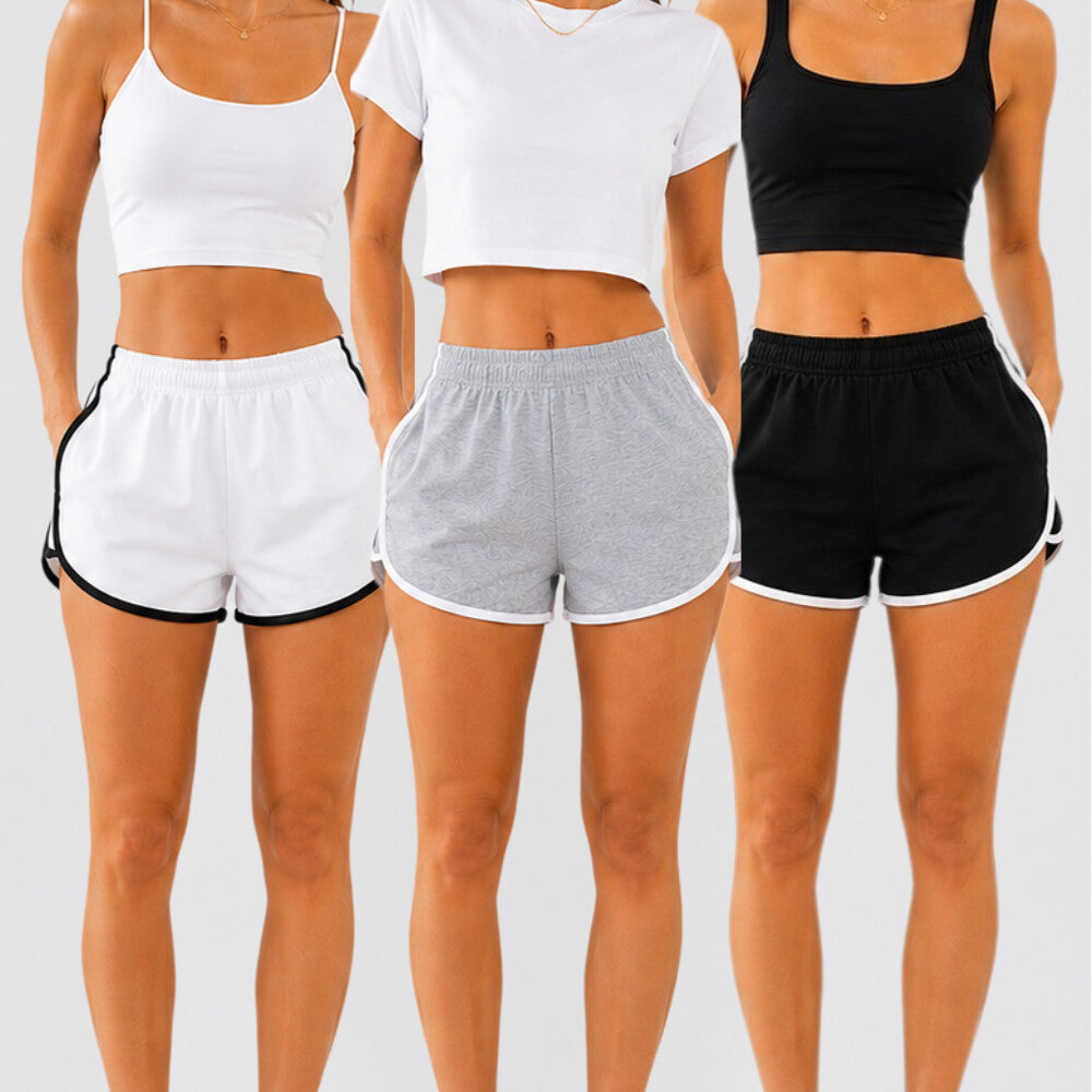 MK Garments - Pack Of 3 White Strip Shorts Soft Fabric
