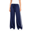 Double Side 2 White Stripes Trouser Soft Jersey - Blue