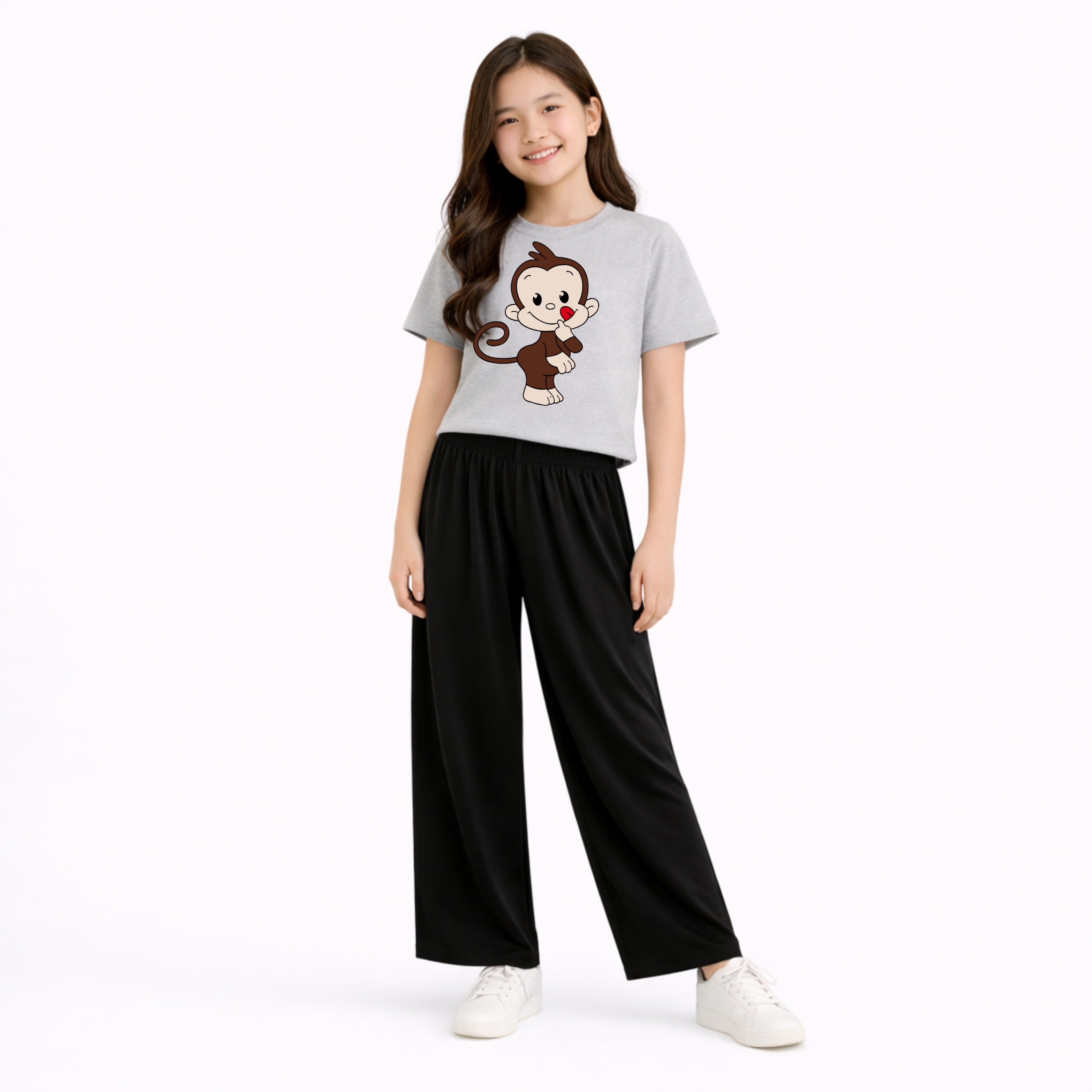 Kids Summer Monkey Printed 2 Piece Set Soft Jersey Fabric