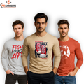 Pack Of 3 Printed Full Sleeves T Shirts For Mens