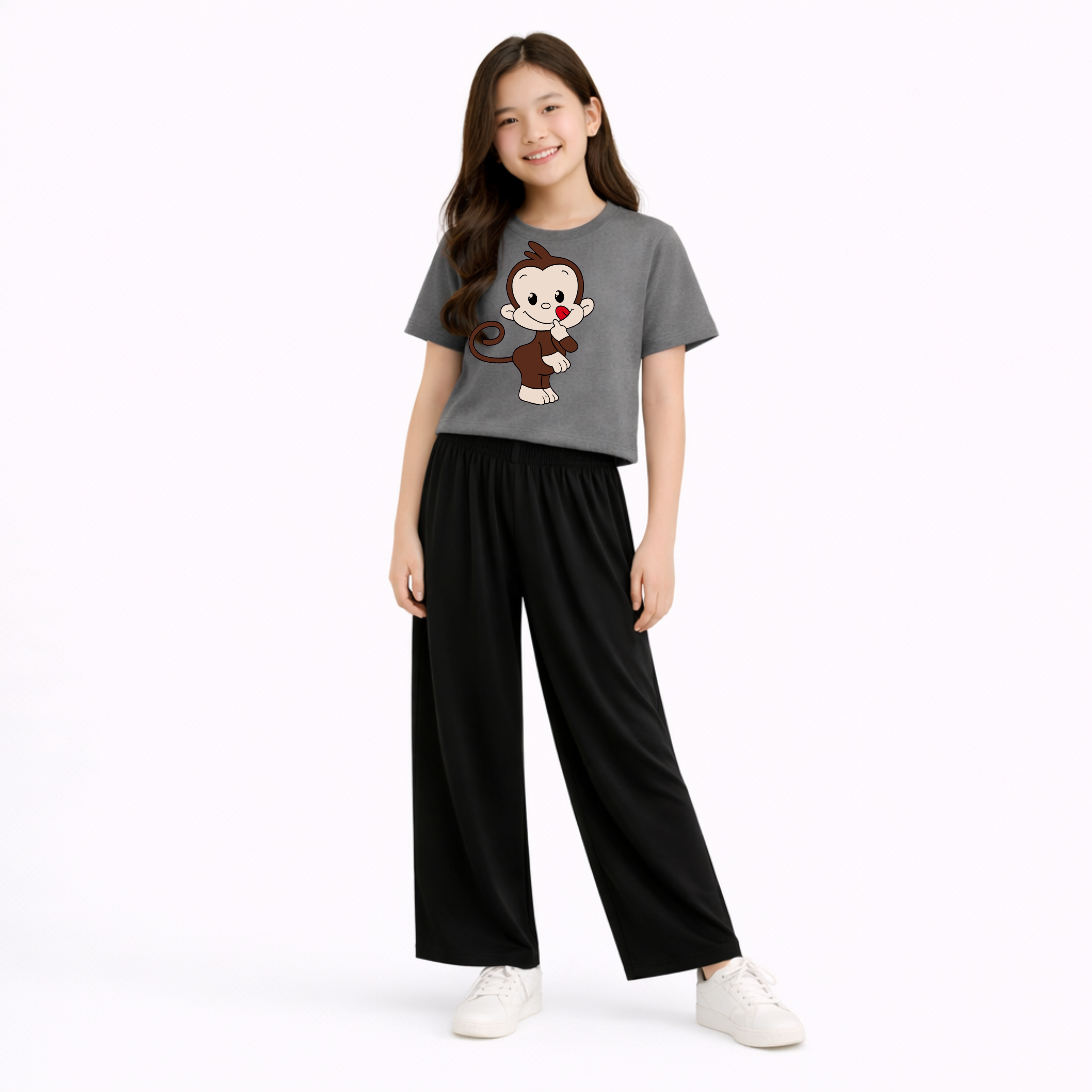 Kids Summer Monkey Printed 2 Piece Set Soft Jersey Fabric