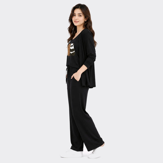 Buy 3 Cute Bears Printed 3 Piece Cotton Night Suit For Women Online Pakistan COD - MK Garments