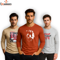 Pack Of 3 Printed Full Sleeves T Shirts For Mens