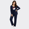 Kitty Printed 3 Piece Home Wear Night Suit