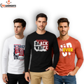 Pack Of 3 Printed Full Sleeves T Shirts For Mens