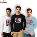Pack Of 3 Printed Full Sleeves T Shirts For Mens