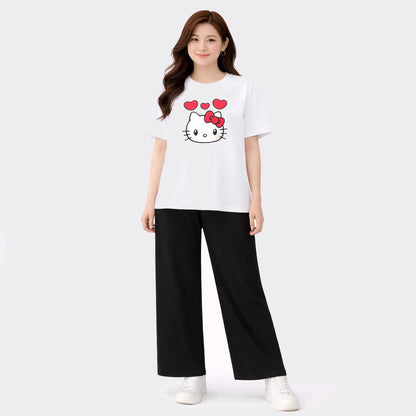 Buy Kitty Printed 2 Piece Women Night Suit Pajama Online Pakistan COD - MK Garments