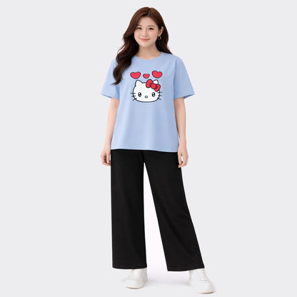 Buy Kitty Printed 2 Piece Women Night Suit Pajama Online Pakistan COD - MK Garments
