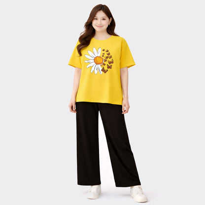 Buy Sunflower Printed 2 Piece Women Night Suit Online Pakistan COD - MK Garments