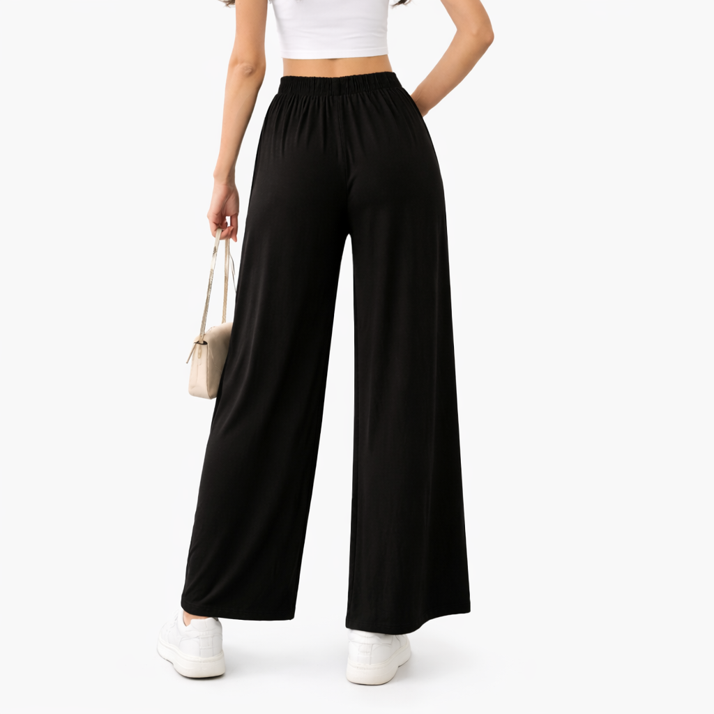 Girls Trouser High Elastic Waist Soft Comfortable Jersey Fabric