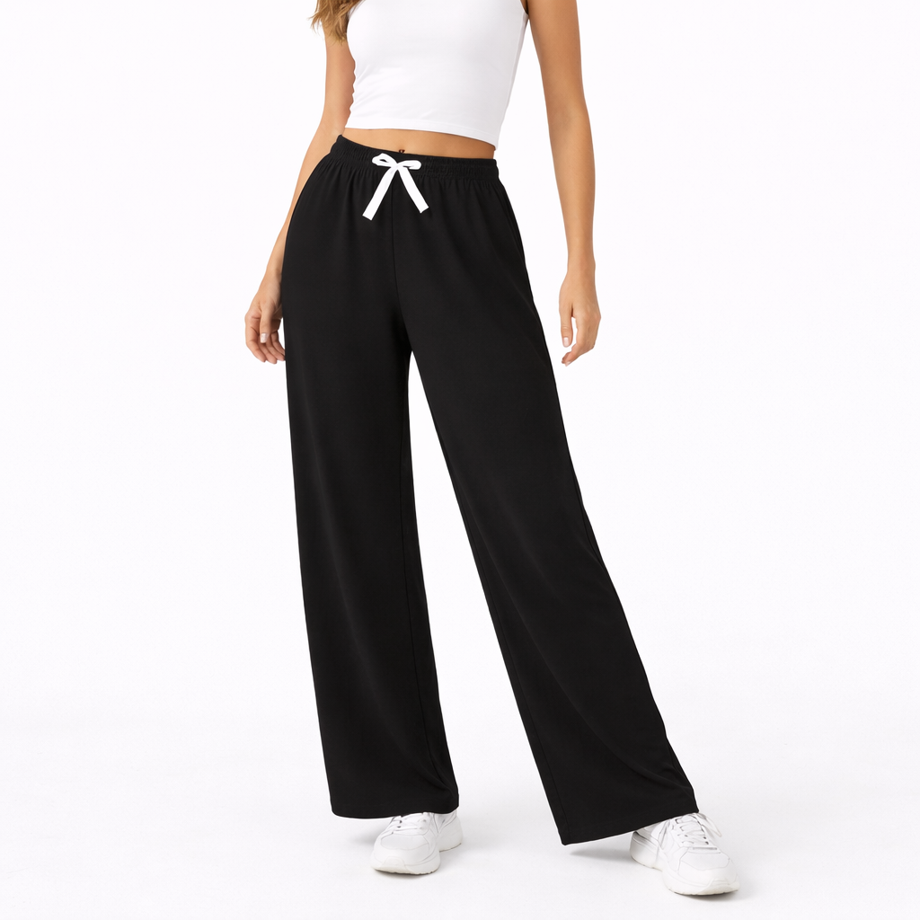 White Dori Jersey Trousers Comfortable Soft Fabric For Girls