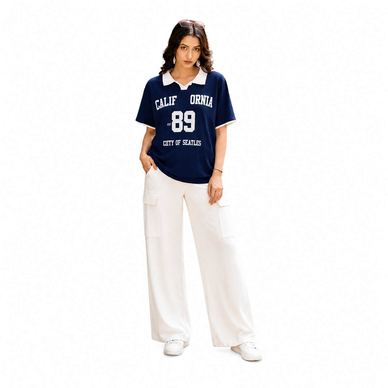 California 2 Piece Set – T-Shirt & Wide Leg Trouser