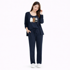 3 Cute Bears Printed 3 Piece Home Wear Night Suite