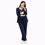 Kitty Printed 3 Piece For Home Wear Night Suite