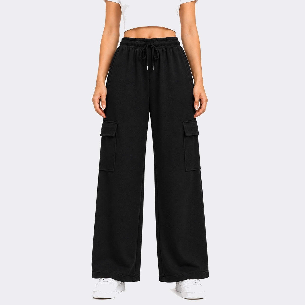 Terry Cargo Trouser – Black
