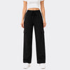 Terry Cargo Trouser For Girls - Black