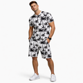 Men Tree Printed White Summer Short Suite