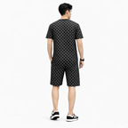 Checkered Pattern Printed For Summer Short Suite
