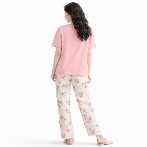 Floral Printed 2 Piece Pj Set