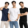 Pack Of 3 Plain Colors Half Sleeves T Shirts For Mens