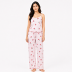 Women’s Cherry Bliss Cotton Sleeveless PJ Set  Soft & Lightweight