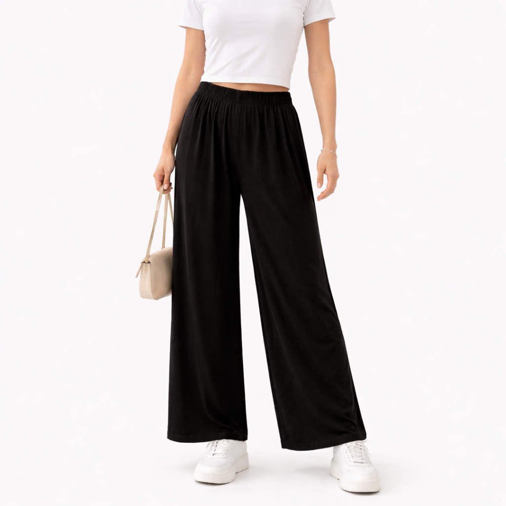 Girls Trouser High Elastic Waist Soft Comfortable Jersey Fabric