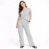 Women's Plain T-Shirt & Grey Trouser Night Suit Set