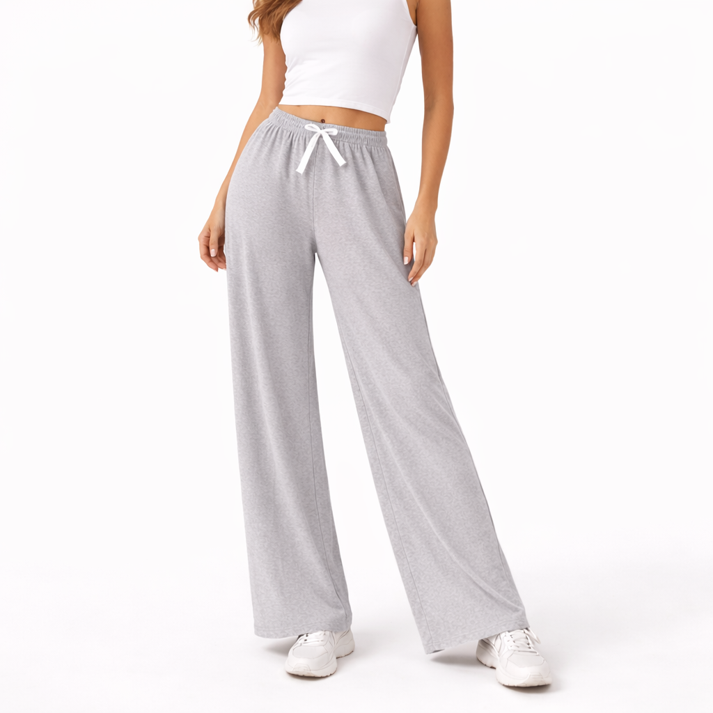 White Dori Jersey Trousers Comfortable Soft Fabric For Girls