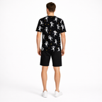 Mummy Printed Summer 2 Piece TrackSuite Casual Half Sleeves TShirt With Black Short For Men's