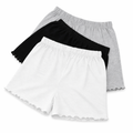 Pack Of 3 Frill Border Shorts Soft Jersey Fabric