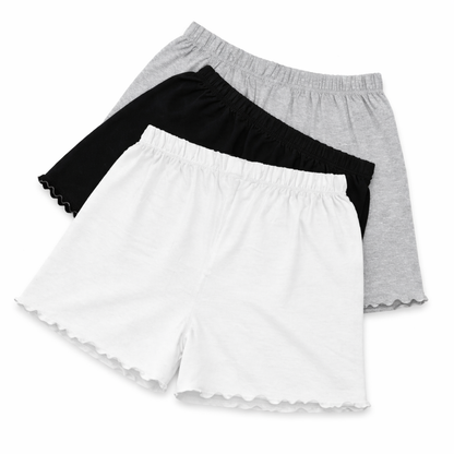 Buy Pack Of 3 Frill Border Jersey Shorts For Girls Online Pakistan COD - MK Garments