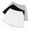 Pack Of 3 Frill Border Shorts Soft Jersey Fabric