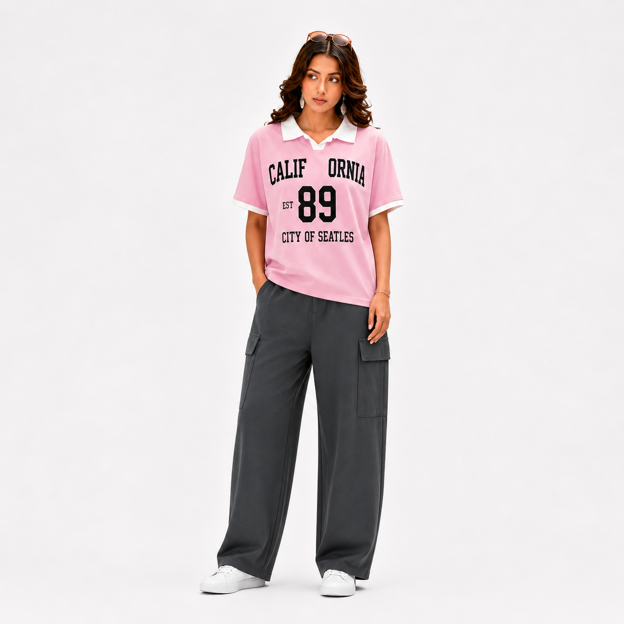 California 2 Piece Set – T-Shirt &amp; Wide Leg Trouser