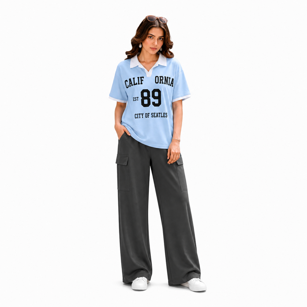 California 2 Piece Set – T-Shirt &amp; Wide Leg Trouser